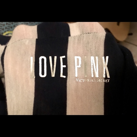 Victoria’s Secret PINK L/S Striped V-Neck Tee XS - Picture 5 of 5
